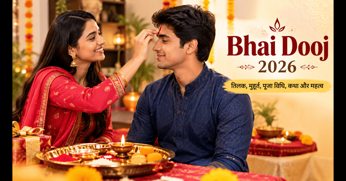 Bhai Dooj 2026: कब है? जानें तिलक मुहूर्त,पूजा विधि और महत्व